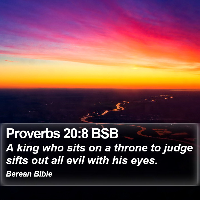 Proverbs 20:8 BSB Bible Study