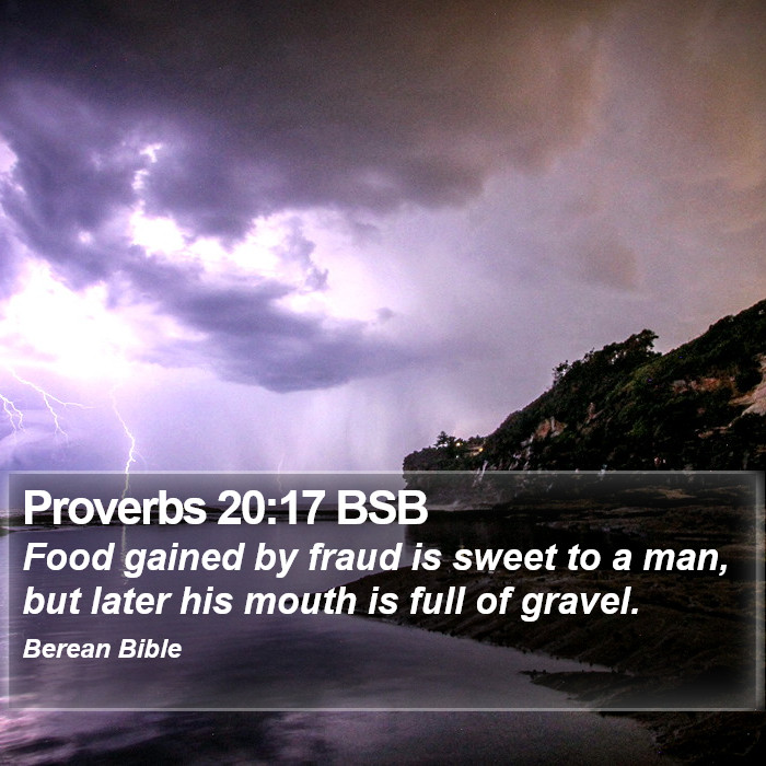 Proverbs 20:17 BSB Bible Study