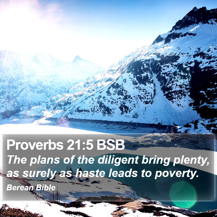 Proverbs 21:5 BSB Bible Study