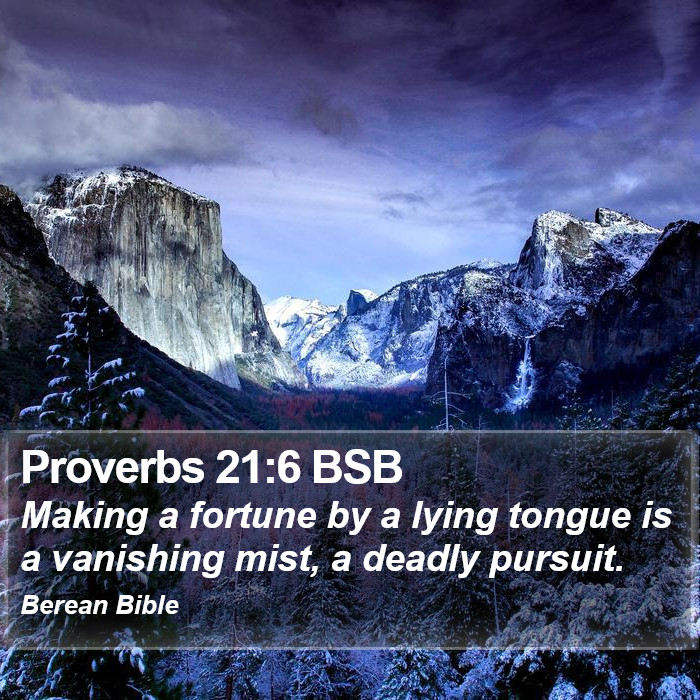 Proverbs 21:6 BSB Bible Study