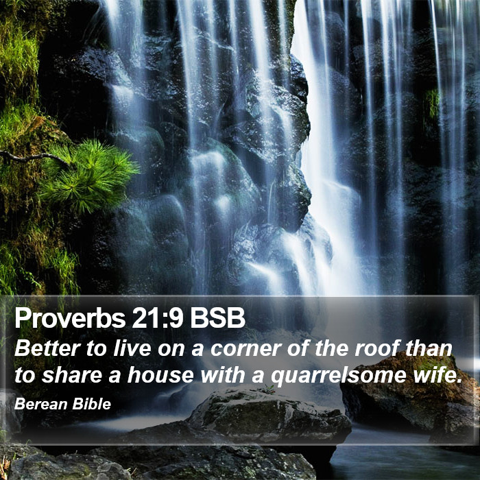 Proverbs 21:9 BSB Bible Study