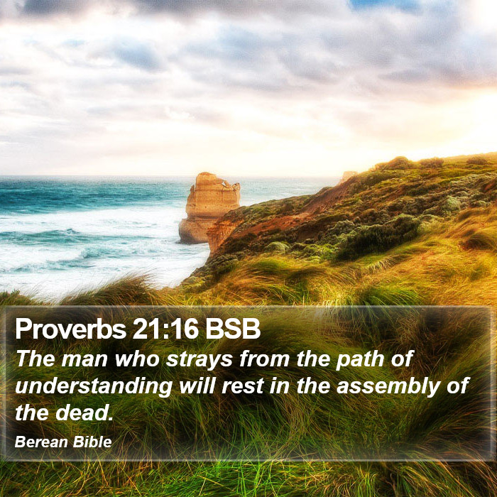 Proverbs 21:16 BSB Bible Study