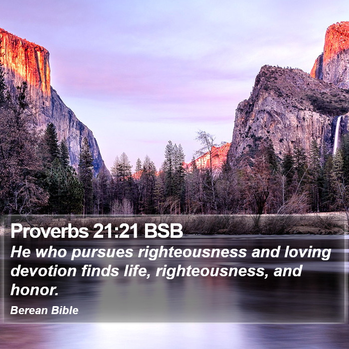 Proverbs 21:21 BSB Bible Study