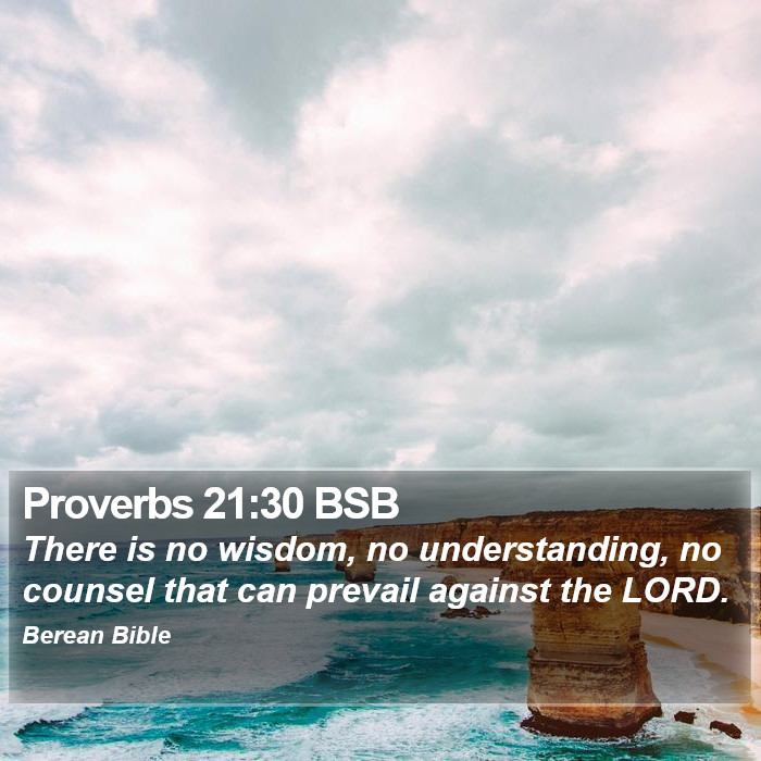 Proverbs 21:30 BSB Bible Study