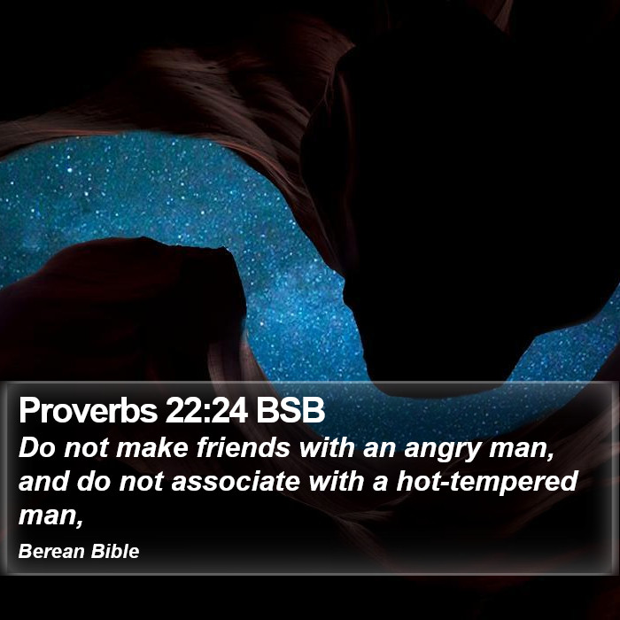 Proverbs 22:24 BSB Bible Study