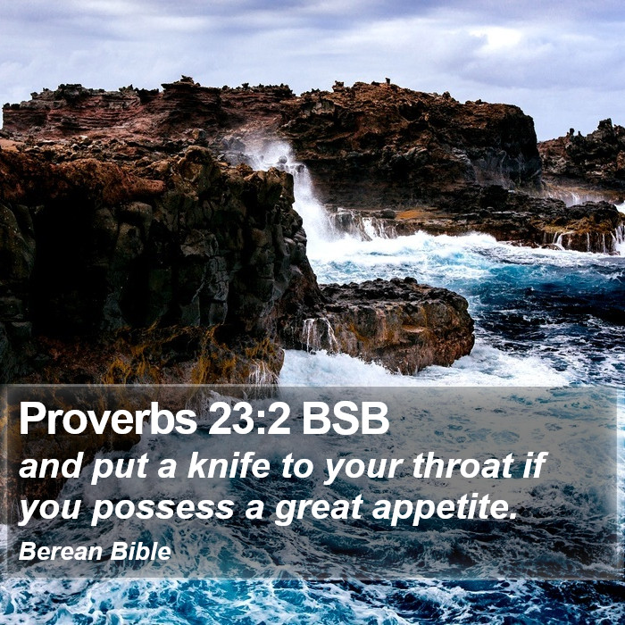 Proverbs 23:2 BSB Bible Study