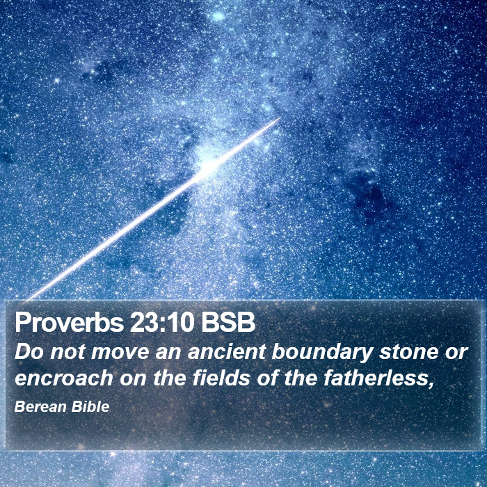 Proverbs 23:10 BSB Bible Study