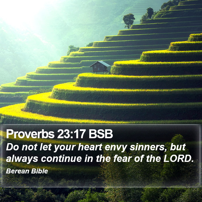 Proverbs 23:17 BSB Bible Study