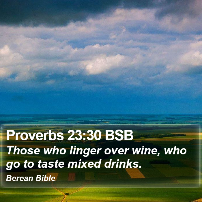 Proverbs 23:30 BSB Bible Study