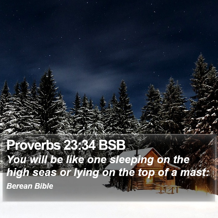 Proverbs 23:34 BSB Bible Study