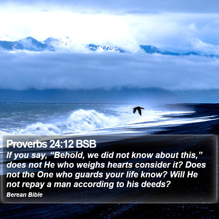 Proverbs 24:12 BSB Bible Study