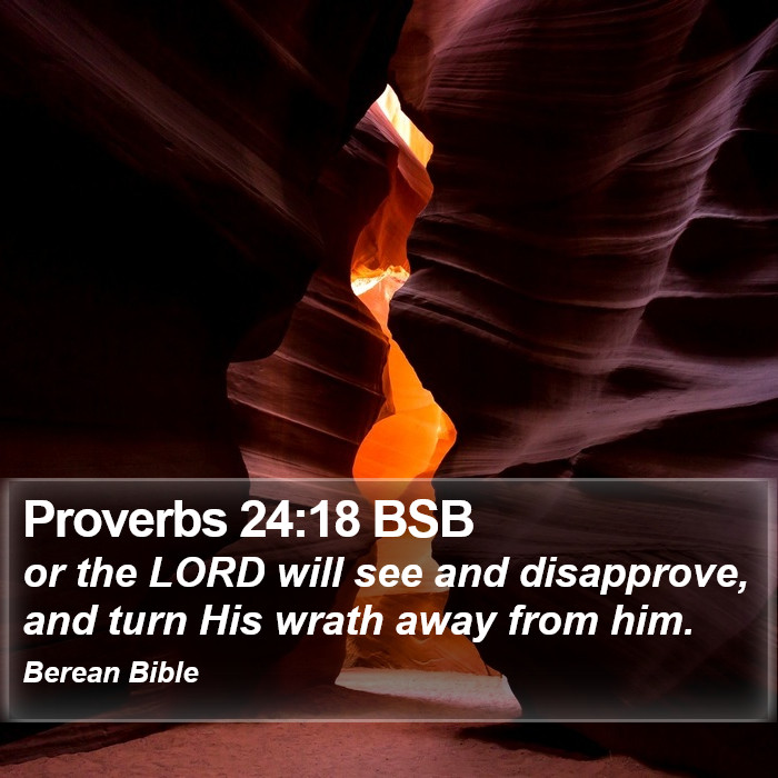 Proverbs 24:18 BSB Bible Study