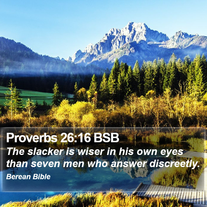 Proverbs 26:16 BSB Bible Study