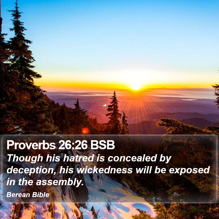 Proverbs 26:26 BSB Bible Study