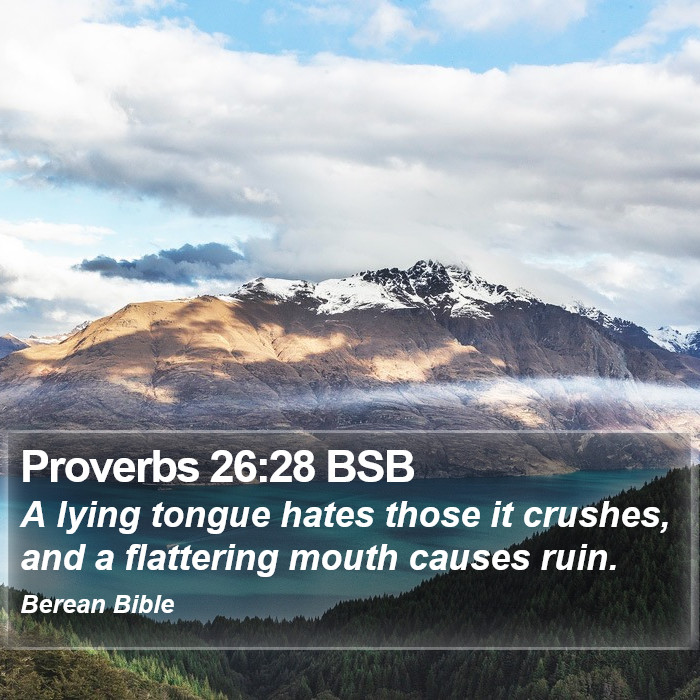 Proverbs 26:28 BSB Bible Study