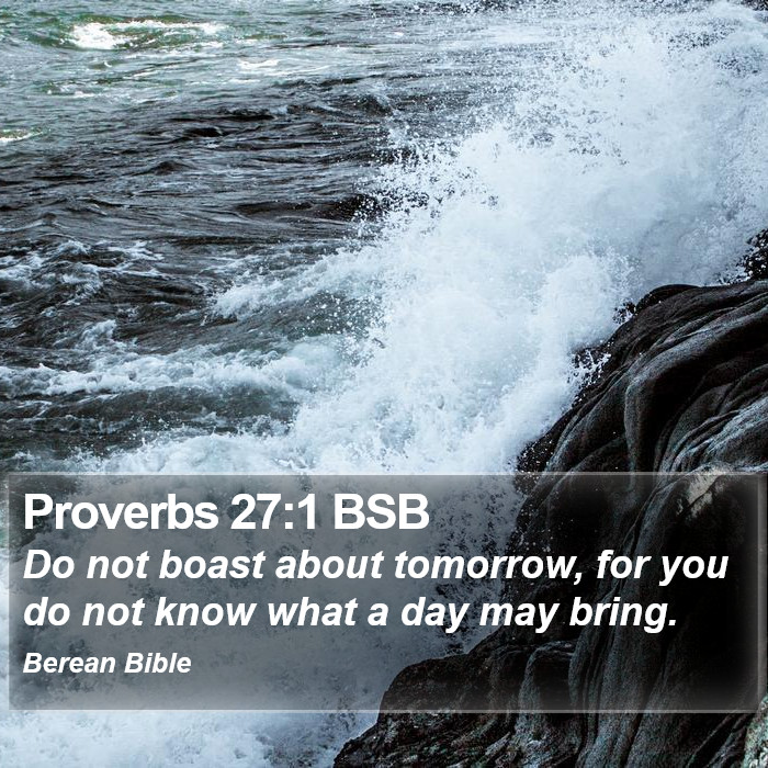 Proverbs 27:1 BSB Bible Study