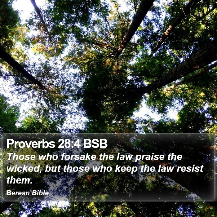 Proverbs 28:4 BSB Bible Study