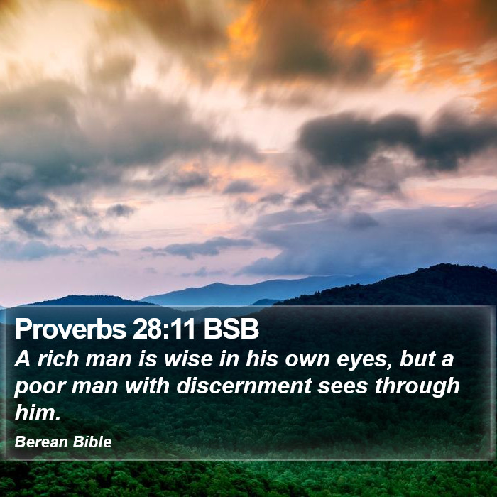 Proverbs 28:11 BSB Bible Study