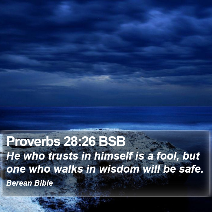 Proverbs 28:26 BSB Bible Study