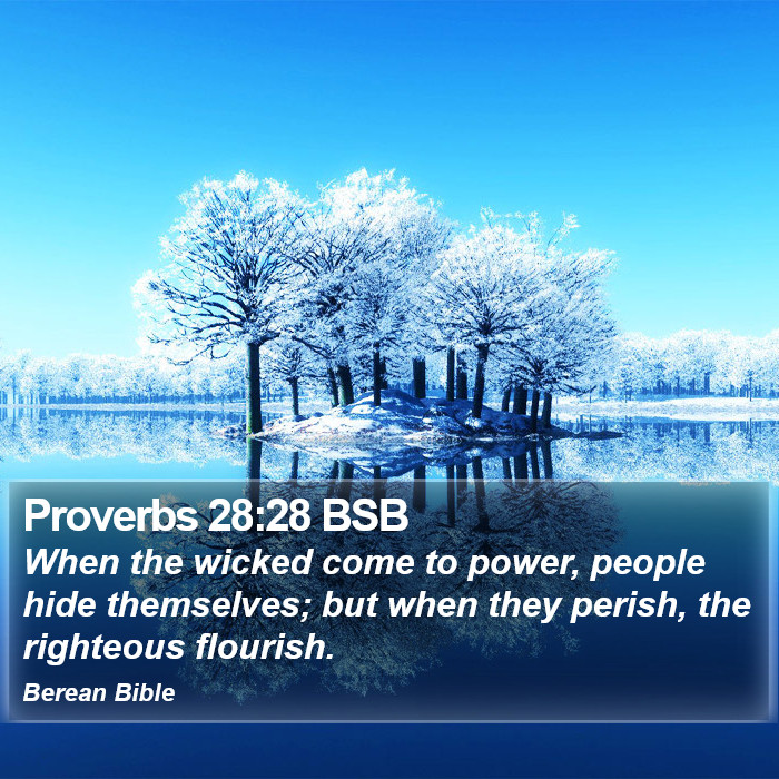 Proverbs 28:28 BSB Bible Study