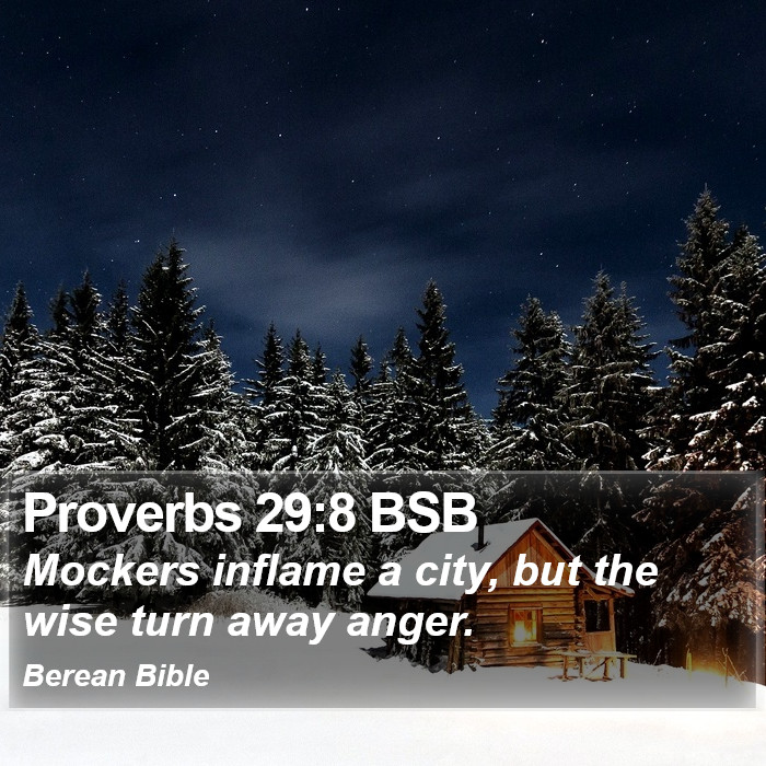 Proverbs 29:8 BSB Bible Study