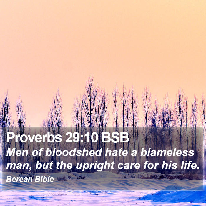 Proverbs 29:10 BSB Bible Study