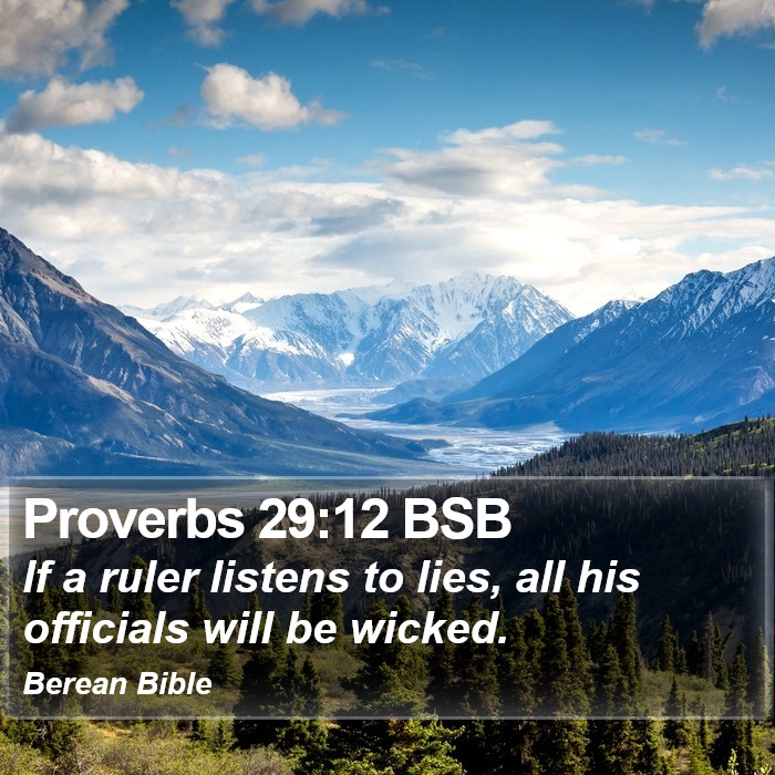 Proverbs 29:12 BSB Bible Study