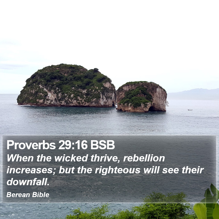 Proverbs 29:16 BSB Bible Study