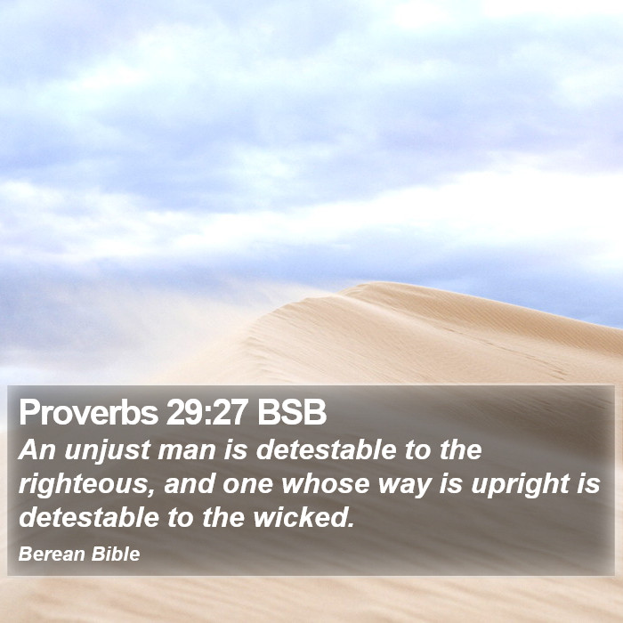 Proverbs 29:27 BSB Bible Study