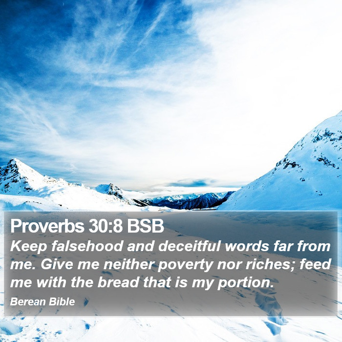 Proverbs 30:8 BSB Bible Study