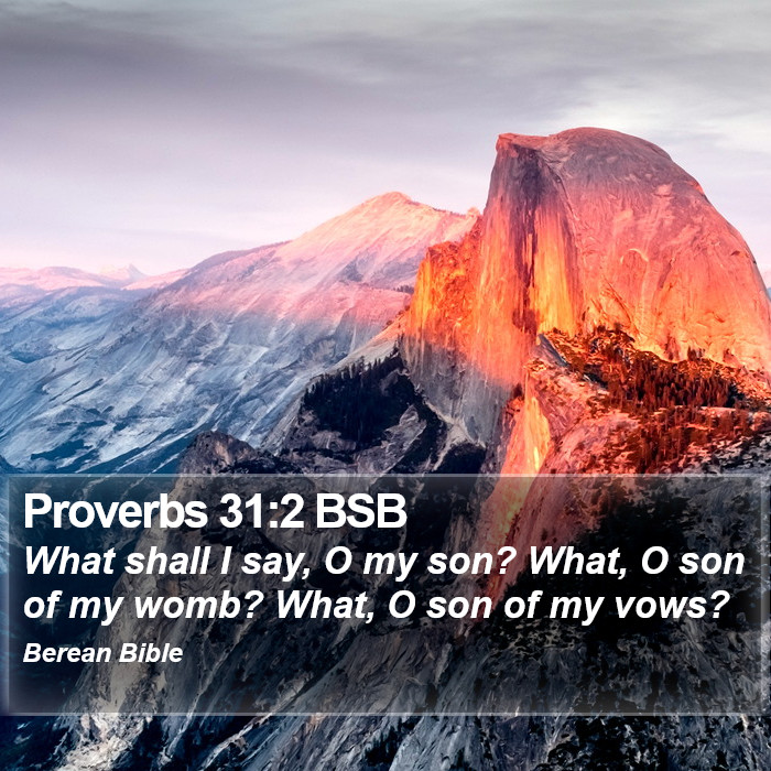 Proverbs 31:2 BSB Bible Study