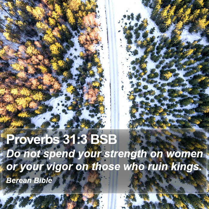 Proverbs 31:3 BSB Bible Study