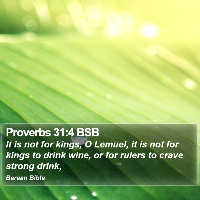 Proverbs 31:4 BSB Bible Study