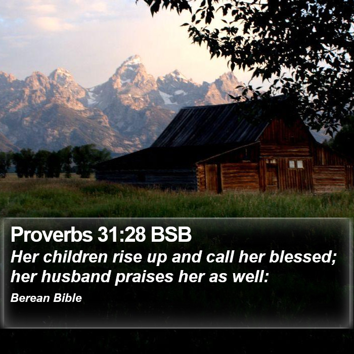 Proverbs 31:28 BSB Bible Study