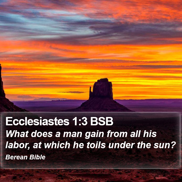 Ecclesiastes 1:3 BSB Bible Study