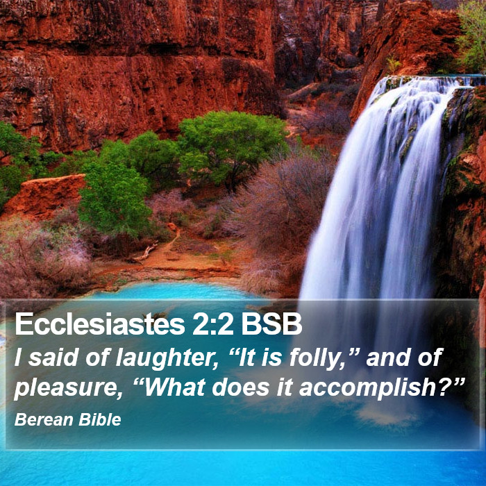 Ecclesiastes 2:2 BSB Bible Study