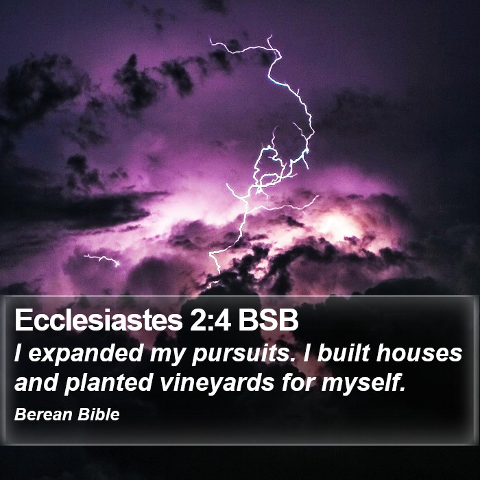 Ecclesiastes 2:4 BSB Bible Study