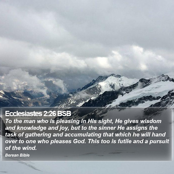 Ecclesiastes 2:26 BSB Bible Study