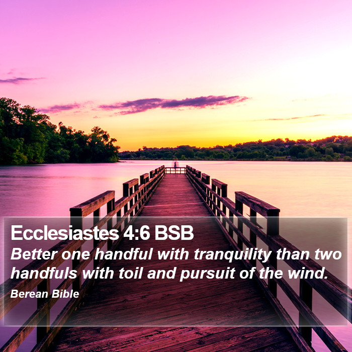 Ecclesiastes 4:6 BSB Bible Study