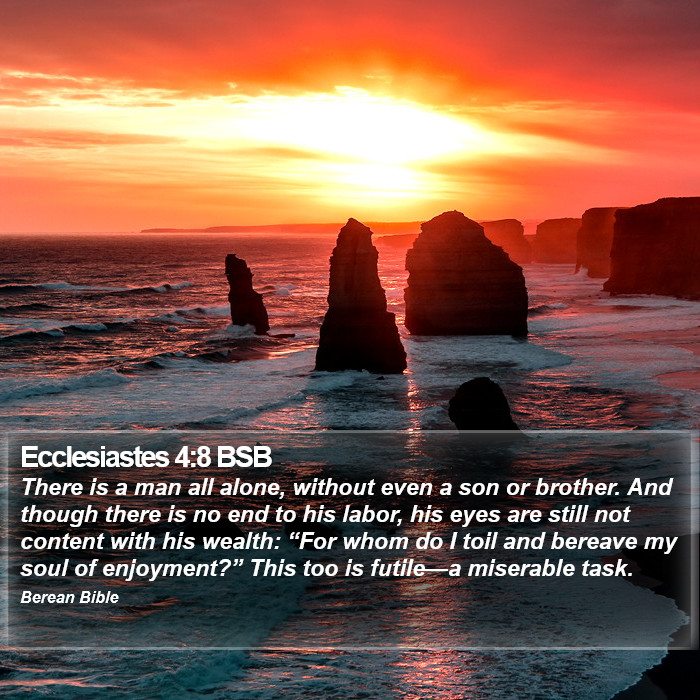 Ecclesiastes 4:8 BSB Bible Study