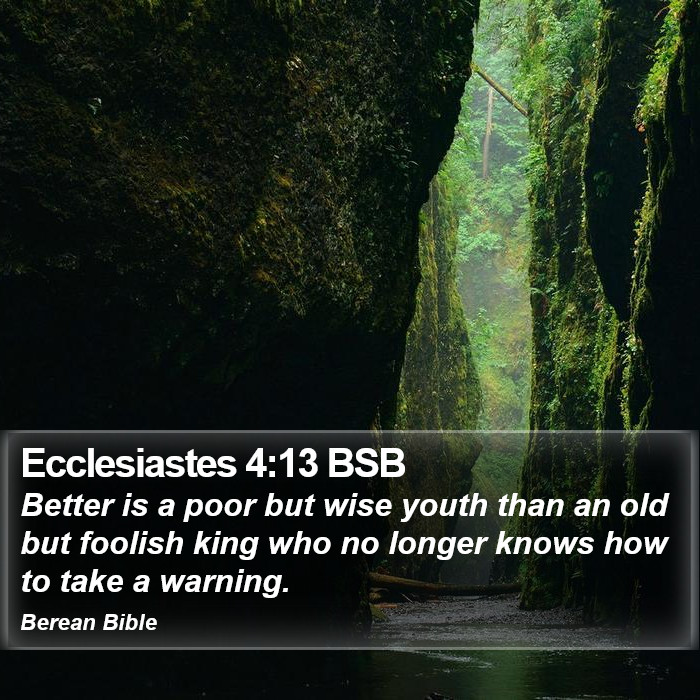 Ecclesiastes 4:13 BSB Bible Study