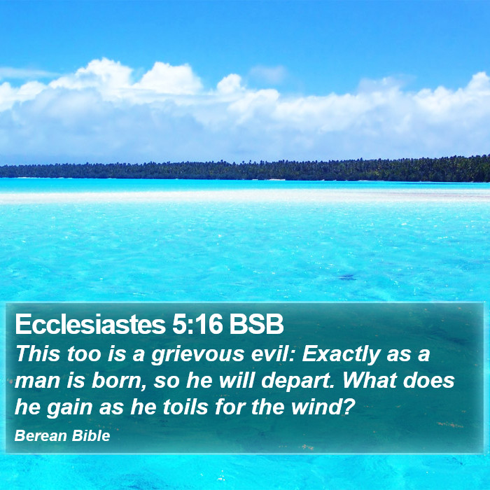 Ecclesiastes 5:16 BSB Bible Study