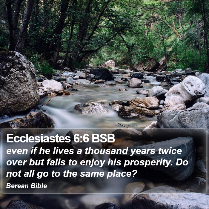 Ecclesiastes 6:6 BSB Bible Study