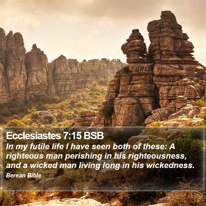 Ecclesiastes 7:15 BSB Bible Study