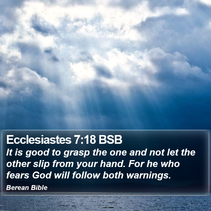 Ecclesiastes 7:18 BSB Bible Study