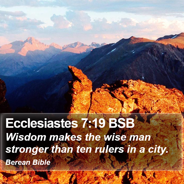 Ecclesiastes 7:19 BSB Bible Study