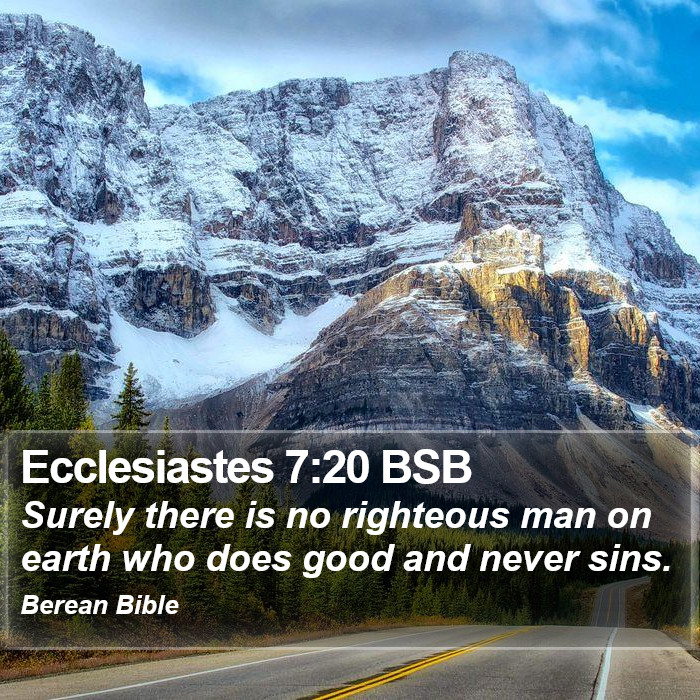 Ecclesiastes 7:20 BSB Bible Study