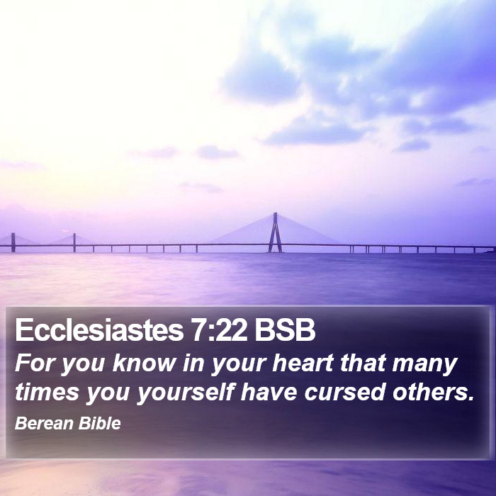 Ecclesiastes 7:22 BSB Bible Study