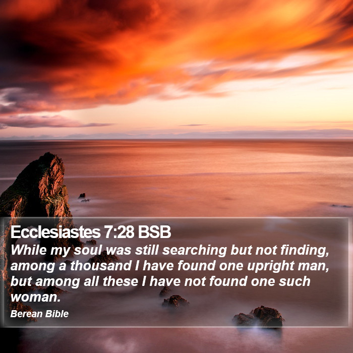 Ecclesiastes 7:28 BSB Bible Study