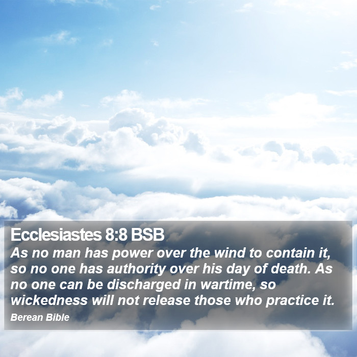 Ecclesiastes 8:8 BSB Bible Study